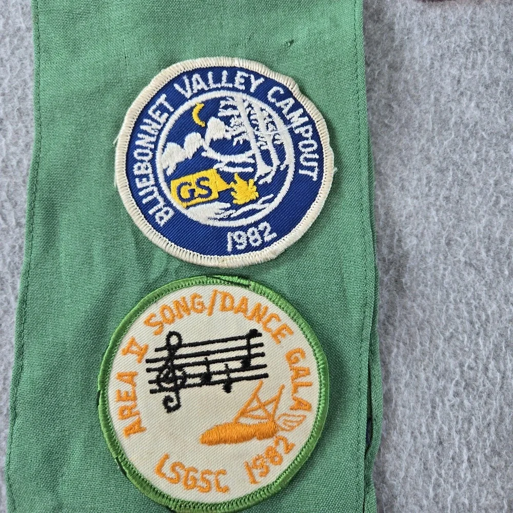 Vintage Girl Scouts U.S.A. Bundle Girls One Size‎ Multicolor Scarf Patchwork